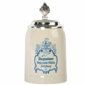 0,5 Liter Bierkrug mit Zinndeckel